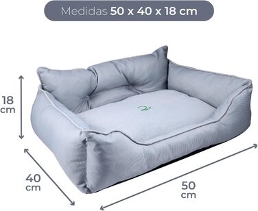 Ляжка для собак United Colors of Benetton, розмір M, сіра, 50 см, поліестер, ергономічна, для середніх собак, придатна для прання