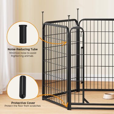 Вольєр для собак Yaheetech 8-секційний, 80 см, для квартири та саду, складаний, без інструментів