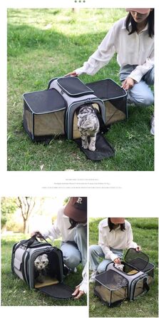 Транспортна сумка для котів та собак EBLIN, складна, до 8 кг, з регульованим ременем