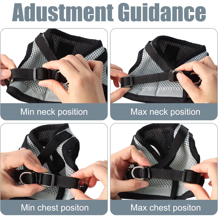 Нашийник для котів Bindokun з повідком, анти-вислизання, комплект, розмір M, сірий