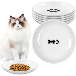 Набір мисок для котів з кераміки (6 шт.) - миски для корму та води, керамічні миски для котів