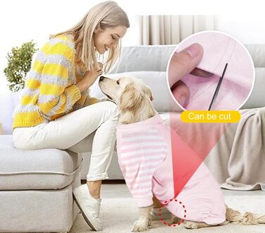 Комбінезон для собак після операції, зручний, з довгим рукавом, антибактеріальний, для захисту рани, після стерилізації, XS