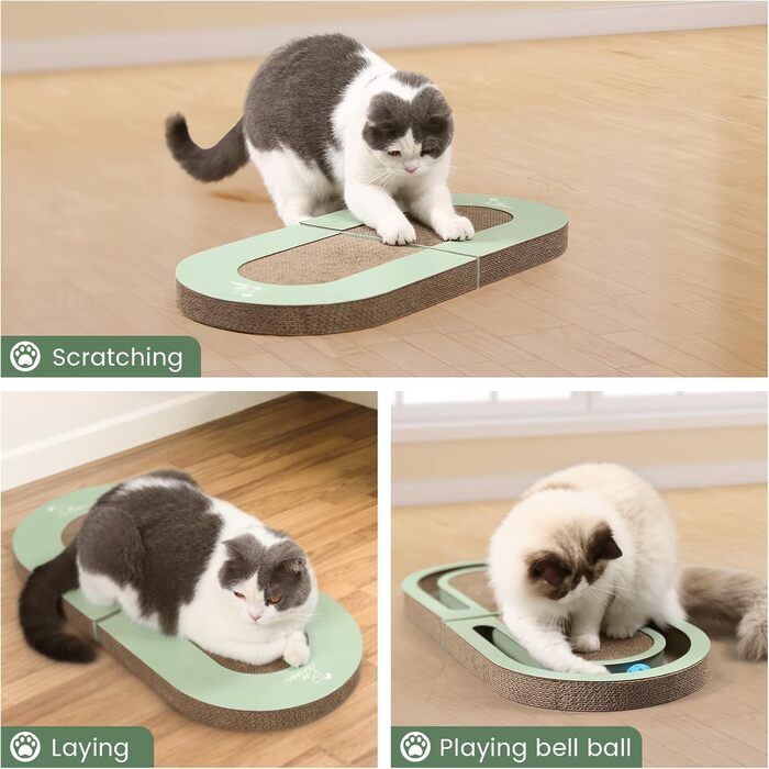 Кігтеточка PETTOM для котів з м'ячиком, двостороння, 66*30*4 см