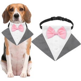 Елегантний собачий смокінг JOYPAWS: нашийник для собак, костюм для вечірки, на день народження, для фотосесій, сірий, для маленьких, середніх та великих собак