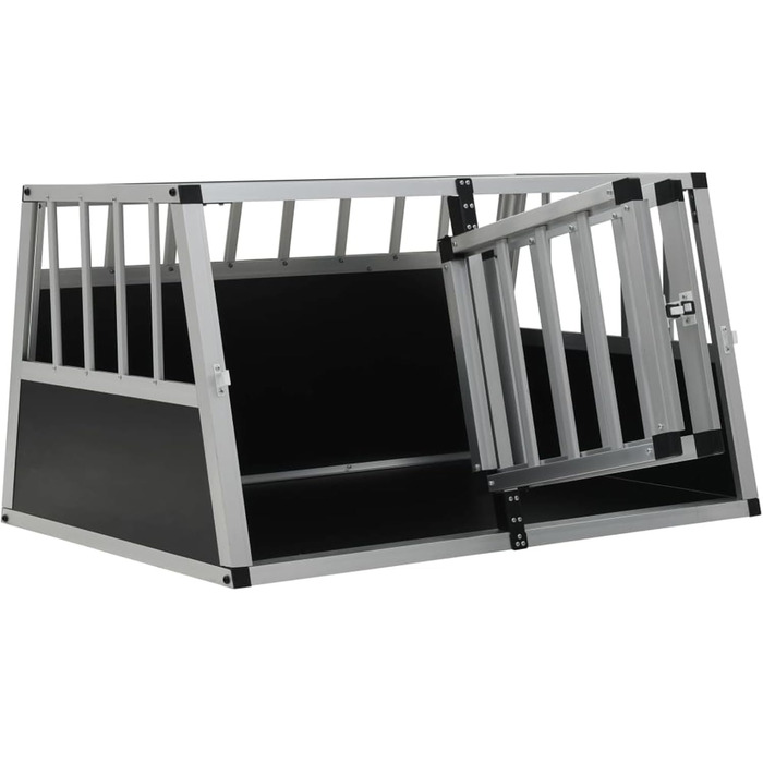 Транспортна переноска для собак Gecheer, складана переноска для великих собак XXL, алюміній та MDF, для безпечного транспортування в авто (89 x 69 x 50 см)