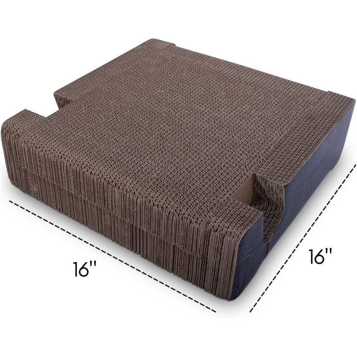 Лежак-дряпка для котів Purrfect Sofa Luxe з товстого гофрокартону, двосторонній, з котячою м'ятою