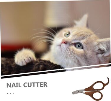 Набір для стрижки кігтів Happyyami з дерев'яною ручкою для догляду за тваринами (для котів та маленьких домашніх тварин)