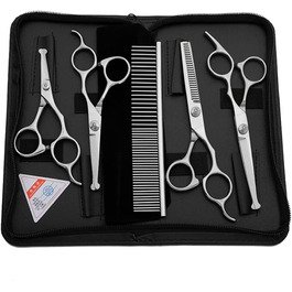 Набір для стрижки шерсті домашніх тварин: ножиці для грумінгу собак та котів з безпечними закругленими кінцями