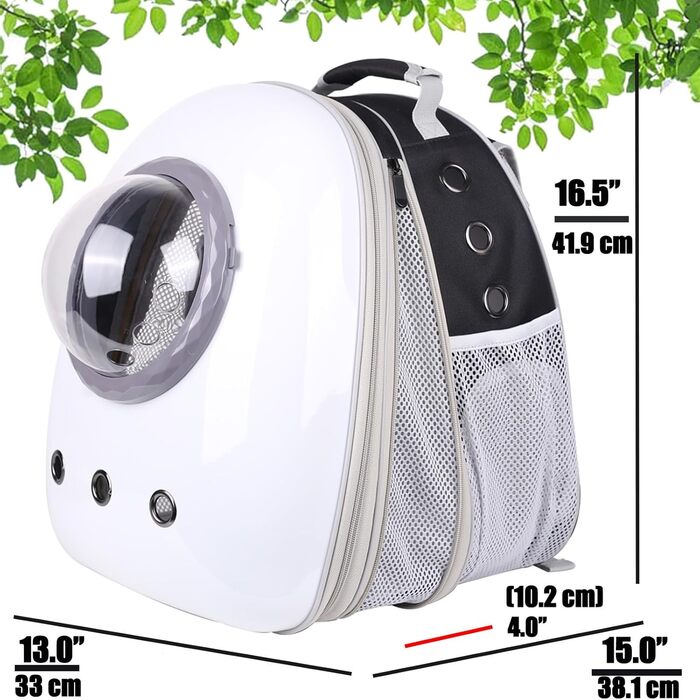 Рюкзак-переноска для котів та інших тварин, до 9 кг, з фронтальною розширенням, прозоре вікно, для великих котів, цуценят, кроликів