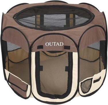 Клітка-манеж для тварин Robereanw, переносна клітка для цуценят, собак, котів, кроликів та дрібних тварин (M)