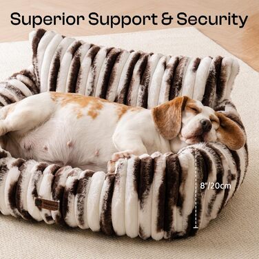 М'яке ліжко для собак та котів MEWOOFUN - зручне та затишне, 91x72x30 см (Коричневий градієнт)