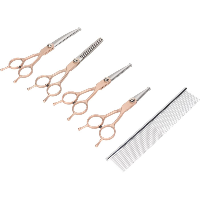 Набір ножиць для грумінгу собак та котів з нержавіючої сталі, безпечні закруглені кінчики