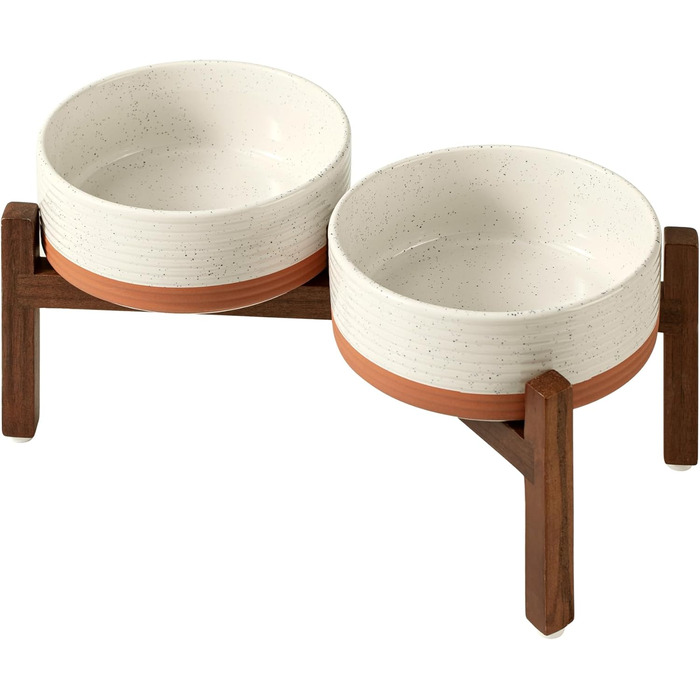 Миска для корму та води для собак маленьких порід Havniva Keramik, 15,5 см, з неслизьким дном, арктичний білий (1200 мл)