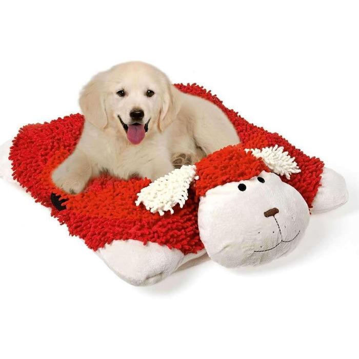 Karlie Dogmaxx Sleep&Play 2 в 1: лежанка-ліжко для собак, червоно-біла, 40 x 40 см