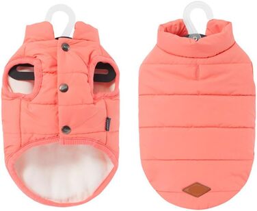 Тепла куртка для собак на зиму, з підкладкою, для Французького бульдога або Мопса XL, Рожевий