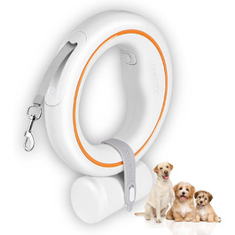 Рулетка для собак Moestar 3м, чорний/зелений, для малих та середніх порід, з відсіком для відходів