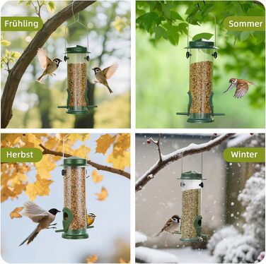 Годівниця для птахів Mixxidea з нержавіючої сталі, для саду та двору, 2 шт. (зелена)