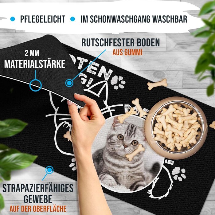 Персоналізована килимок для годування котів з фотографією - 