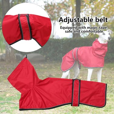 Водонепроникна куртка для собак Віндхаунд, червона, M (довжина спини 56-58 см)