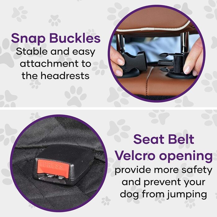 Захист для заднього сидіння та багажника автомобіля - килимок для собак (145 x 147 см, XL)