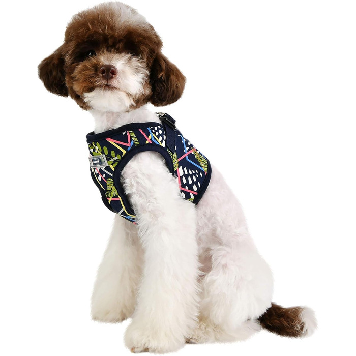Шлея Puppia Botanical Harness B, темно-синя, розмір M для собак