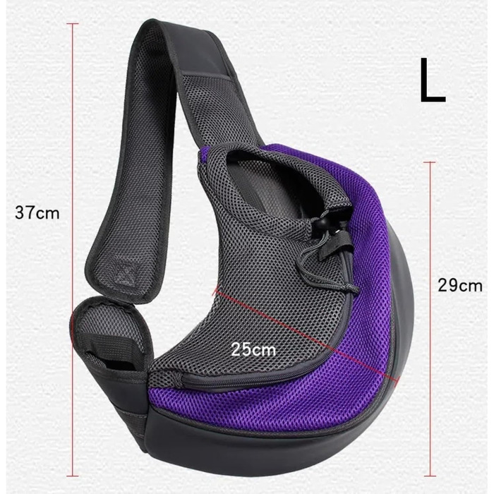 Тканина-слінг для собак, переноска для цуценят на плечі, переноска для домашніх тварин, переноска для собак та котів, переноска для маленьких тварин, зелена (L, фіолетова)