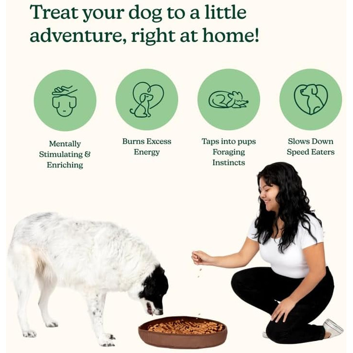 Килимок для годування собак Reggie, стимулює апетит, зменшує швидке поїдання, нудьгу та стрес, рекомендований ветеринарами, підходить для собак будь-якого віку, породи та розміру (колір: мисливсько-зелений)