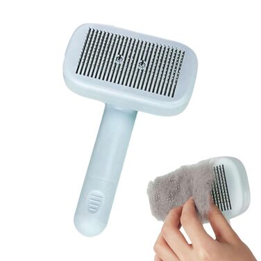 Щітка для видалення шерсті самоочищується - для собак та котів, довге та коротке волосся, дружня до шкіри