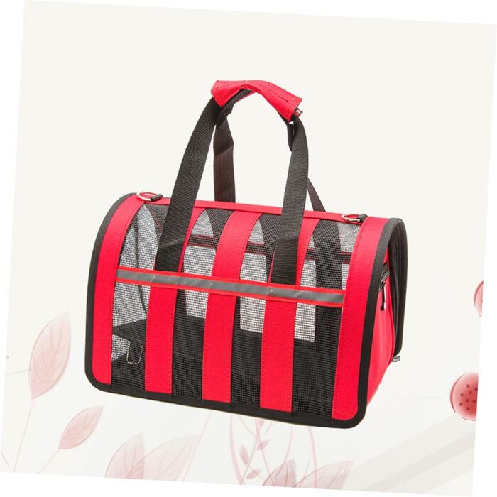 Прозора регульована переноска для домашніх тварин Toddmomy з сітчастою конструкцією, дихаюча та міцна. Маленька переноска для собак на винос з регульованим плечовим ременем. Практична переноска для транспортування.