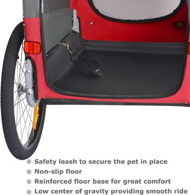 Універсальний візок-перевозник для собак Tiggo VS Pets Medium: 2-в-1 (велосипедний, буксирний)