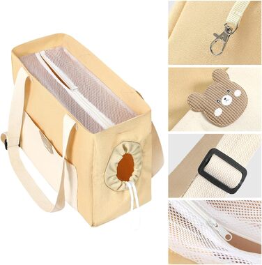 Транспортна сумка для собак та котів, дихаюча, легка, для подорожей, з місткістю для маленьких собак та котів