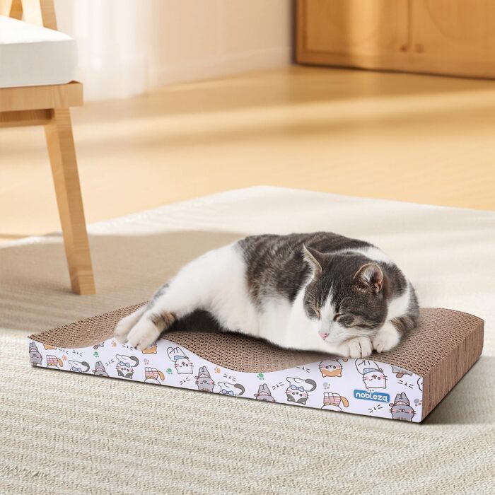 Котячі кігтеточки Nobleza (4 шт.) з м'ятою, з гофрокартону, екологічні, преміум-якість