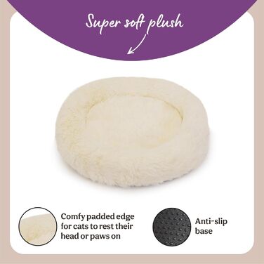 Квіткове ліжко для котів Rosewood 02906 40 Winks, кремовий колір, 35 x 40 x 8 см