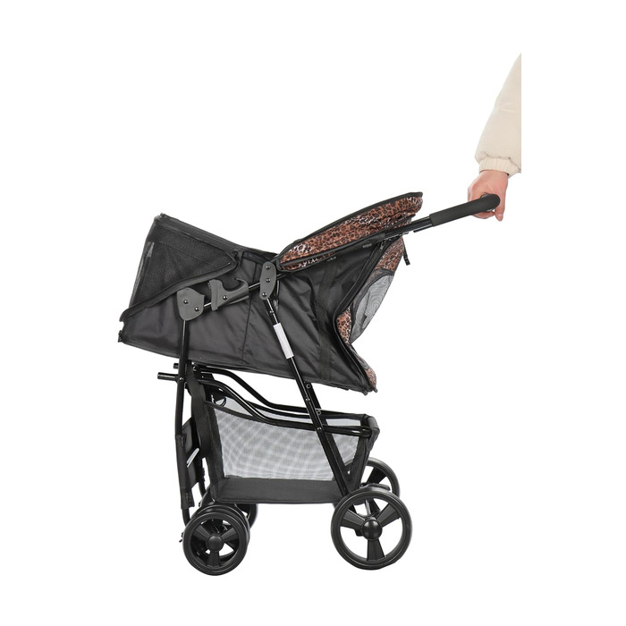 Візок для собак Сенна сірий (чорний & леопард)