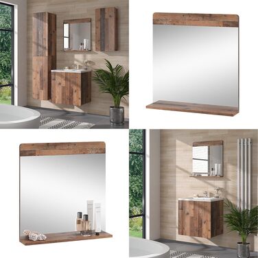Тумба Vicco Izan біла глянцева 36.6x76.6 см з шухлядою і дверцятами, oldstyle