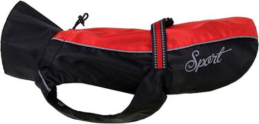 Водонепроникний дощовик для собак середніх та великих порід Zunea, відбиваючий, легкий, вітронепроникний, з підкладкою з сітки, захист від дощу, одяг для активного відпочинку, прогулянок, зеленого кольору, 3XL, 7XL (1 шт), червоний