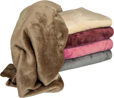 М'яка ковдра з мікрофібри Schecker Premium з вишивкою імені вашого собаки (зірки та ім'я, пудрово-рожевий) 150 x 95 см