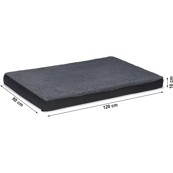 Ортопедичне ліжко для собак Beeztees Zira, сірий, 120x80x10 см