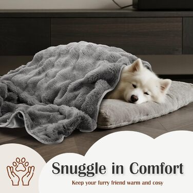 Водонепроникний коврик для собак Nobleza, теплий флісовий коврик для котів, 120 x 100 см, двосторонній, можна прати в машині, для диванів та ліжок, сірий колір