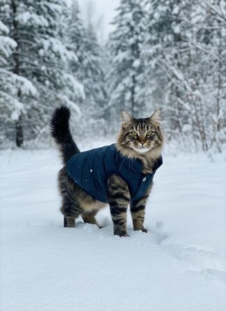 ASENKU Зимовий теплий водонепроникний одяг для собак - куртка для чихуахуа, такси, французького бульдога (S, блакитний)