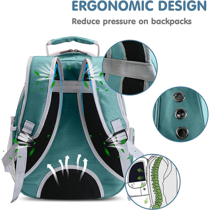 Рюкзак для котів та маленьких собак PETCUTE, дихаючий, знімний килимок, до 6 кг, з прозорим вікном, для подорожей (темно-зелений)