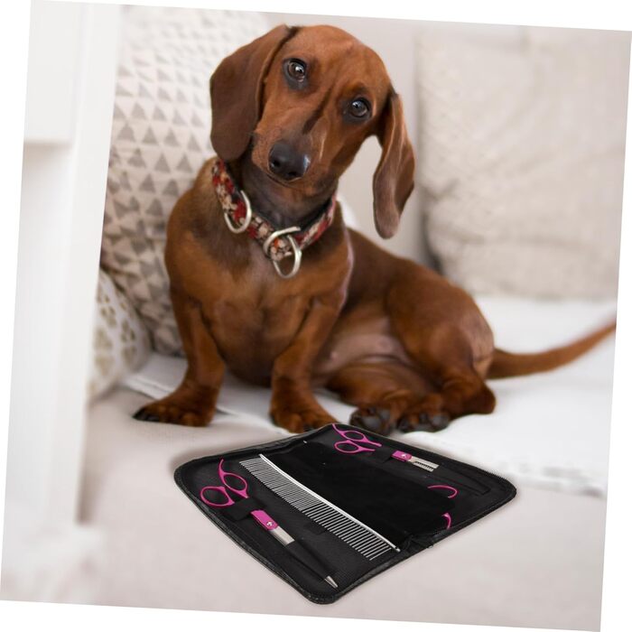 Набір професійних ножиць для грумінгу собак Supvox з гребінцем: для стрижки та догляду за шерстю. Нержавіюча сталь, легко миються.