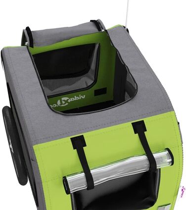 Фahrradanhänger Festnight: Причіп для велосипеда для собак чорного та сірого кольорів, 45 кг, зелено-сірий