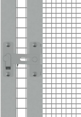Вольєр для птахів vidaXL, оцинкована сталь, 213,6x217,4x211,6 см, сіра