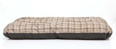 М'яке ліжко для собак, лежанка-матрац, корзина для тварин, 90 x 60 см, R2, в клітинку, бежевий