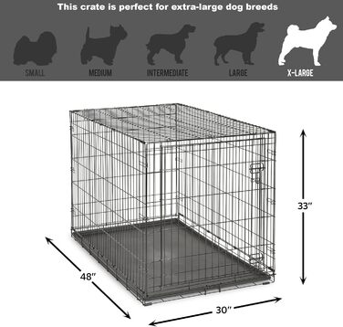 Кія Hundebox B30 - переноска для собак, 76 см, для маленьких порід, з піддоном, захистом підлоги та окремими дверима (124 x 76 x 82 см)