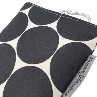 Сумка для ласощів для собак з магнітом та карабіном з тканини - MAXI DOTS ЧОРНА