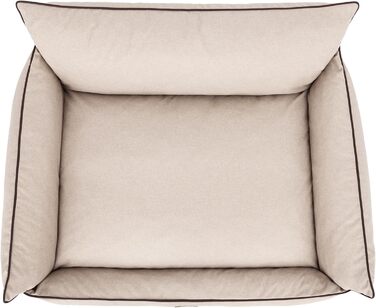 Крісло-ліжко для собак Joker M: 82 x 63 см, штучний льон, бежеве