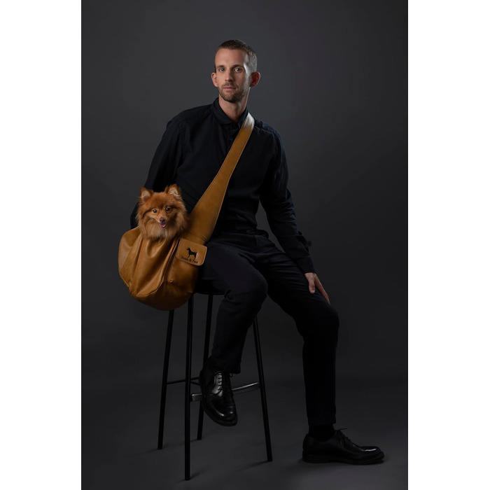 Сумочка для собак Noah & Paw до 10 кг, з регульованим ремінцем та м'яким хутром, подвійний захист, веганська шкіра