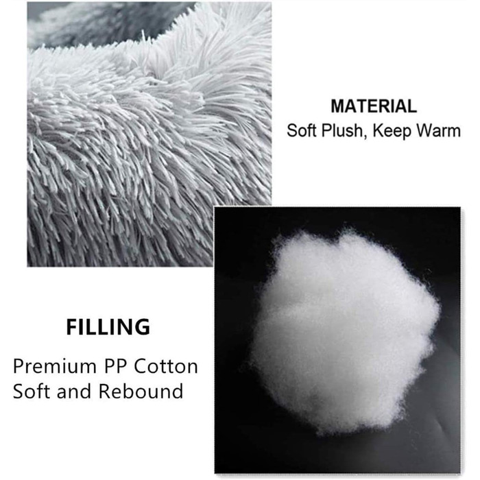 Ортопедичне ліжко для собак великих порід, XL, плюшеве, 110/120 см, зручне, миється